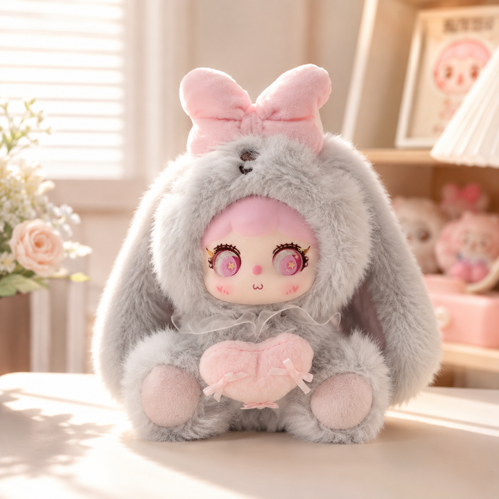 Cute Rabbit Ear Doll Plush Keychain Pendant Bag Charm Gift