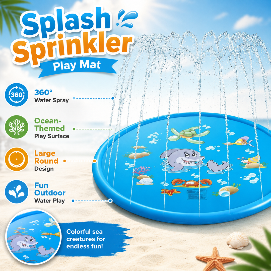Children Inflatable Water Sprinkler Pad Spray Mat Lawn Beach Pool Kids