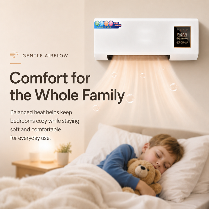 Portable Space Heater Compact Fan Heater  Bathroom Bedroom Office