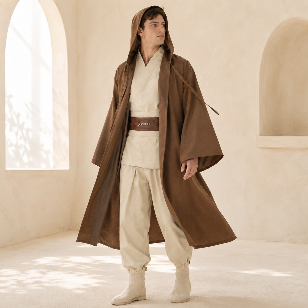 Anakin Skywalker Jedi Robe and Cloak Costume Set for Men