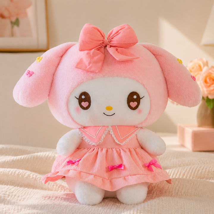 Purple Dress Cartoon Plush Toy Cute Kawaii Doll Birthday Gift