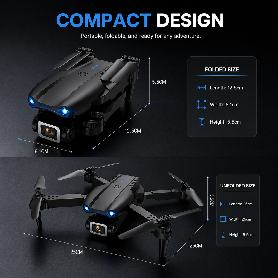 Foldable Drone 4K GPS Quadcopter 5G WiFi Dual Camera FPV RC Aerial Photography