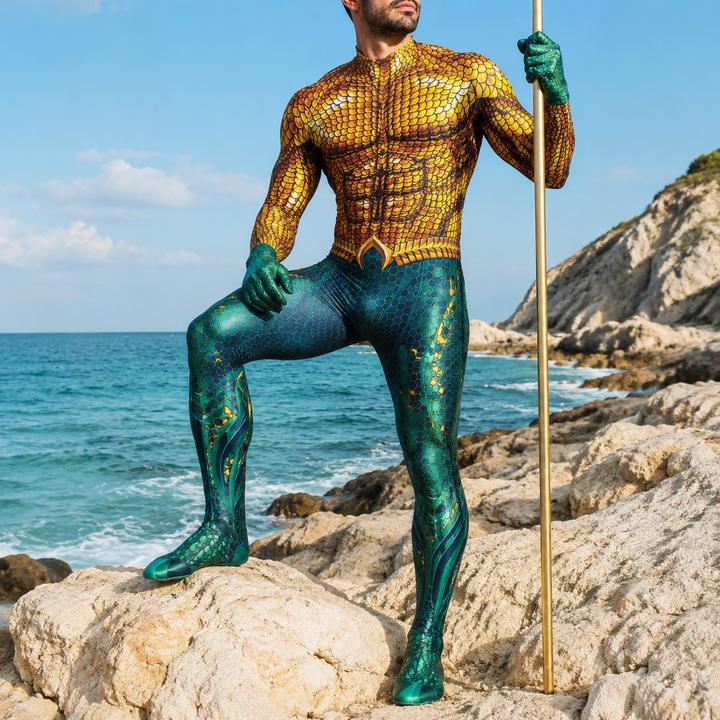 Aquaman Zentai Bodysuit Costume for Adult Halloween