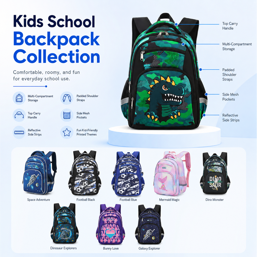 Ultra Light School Backpack Kids Grades 3-6 Lightweight Boys Girls Primary