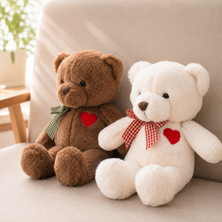 Lovely Teddy Bear Plush Soft Bear Heart Valentine Kids Gift