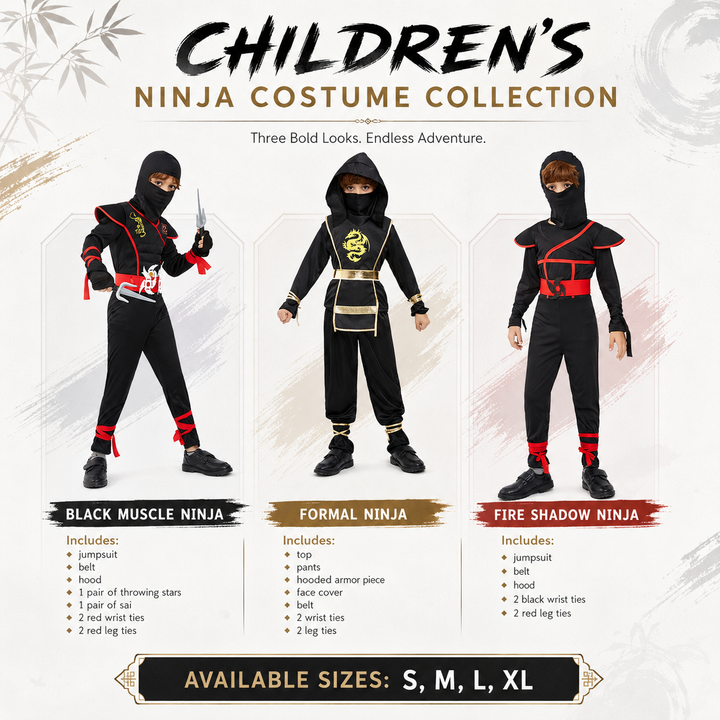 Kids Ninja Costume Muscle Bodysuit  Halloween Costume