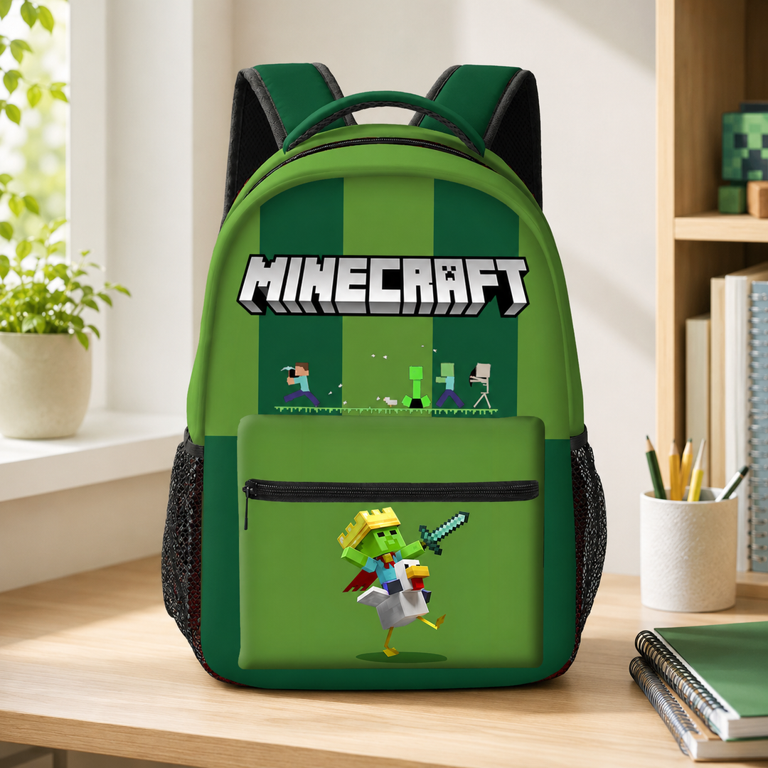Boys Minecraft Mob Print School Backpack