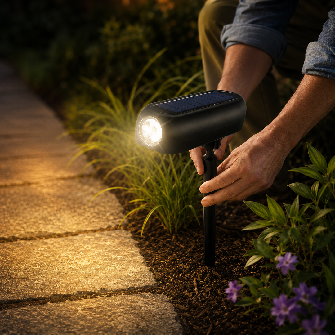 Solar Spotlights LED Outdoor Landscape Garden Path Waterproof 1-4 Pack