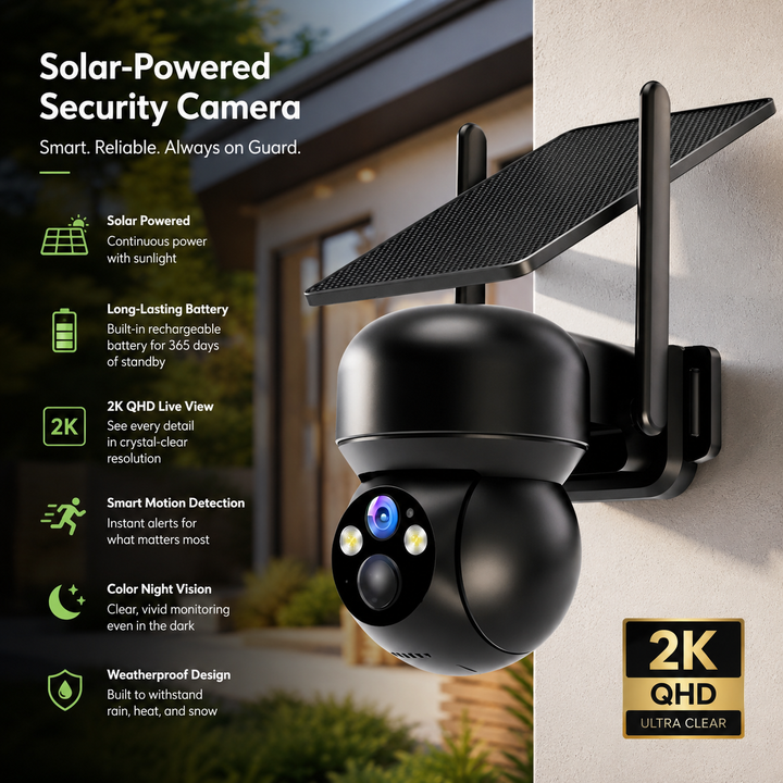 Solar Security Camera 4G LTE Outdoor No WiFi 365 Day Non-Stop Power