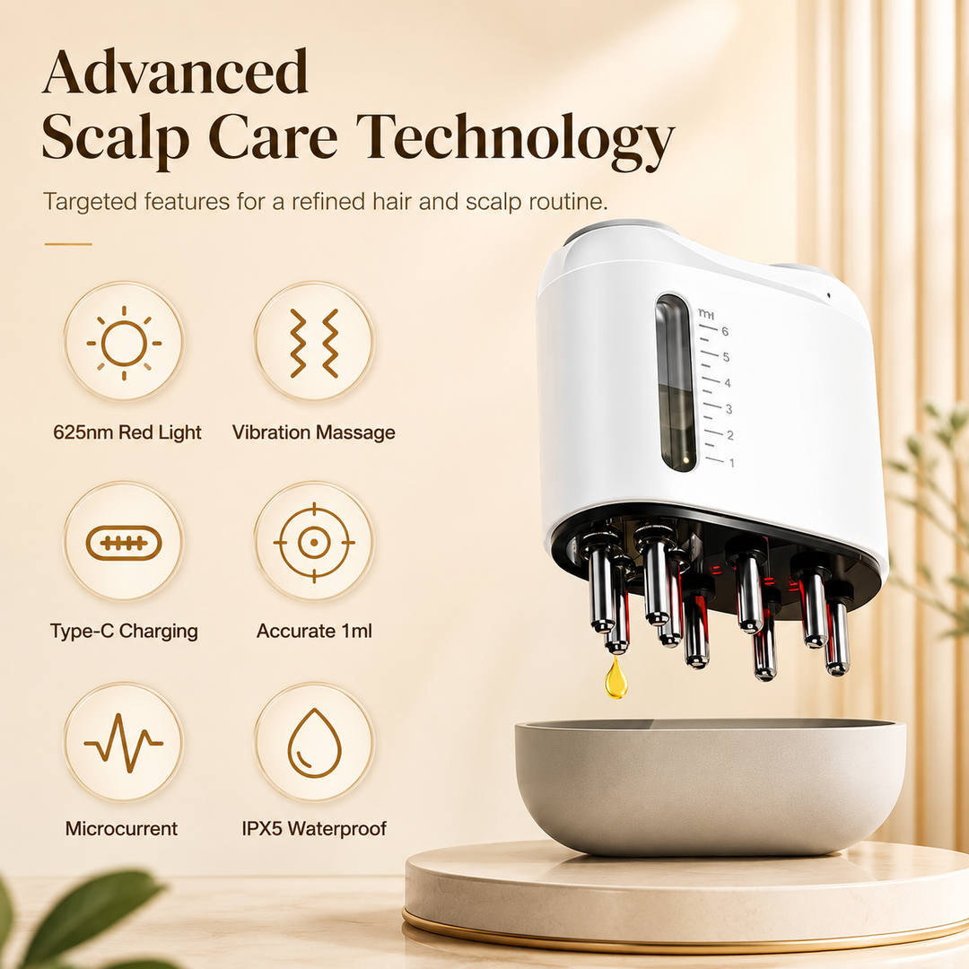 Scalp Applicator Comb Hair Growth Serum Oil Liquid Guide with Scalp Massager