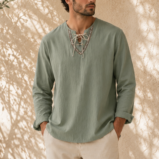 Linen Shirt Men&