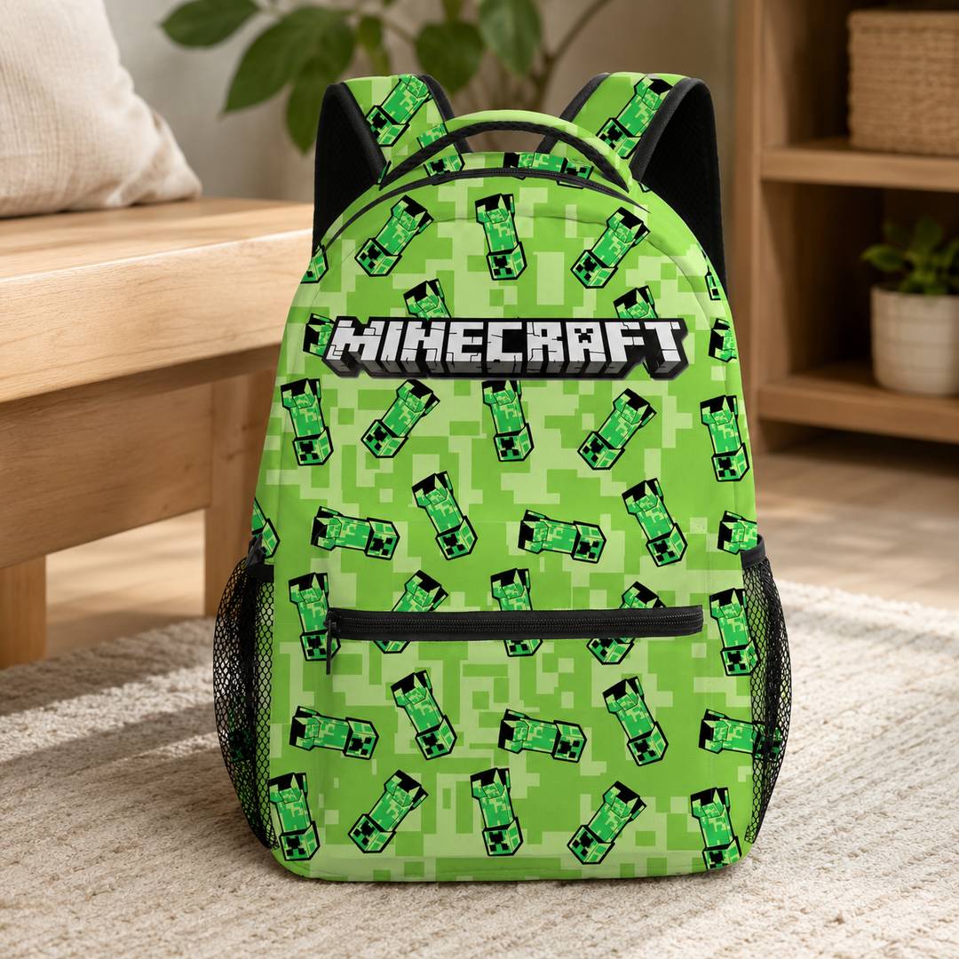 Boys Minecraft Double-Sided Print School Backpack, 20L