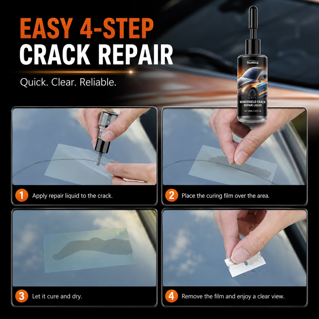 Windshield Crack Repair Resin Car Window Chip Glass Curing Fluid Restore Kit