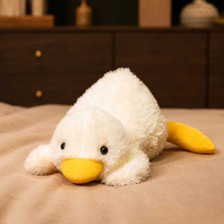 Cute Yellow Duck Plush Cartoon Party Pose Soothing Kids Pillow