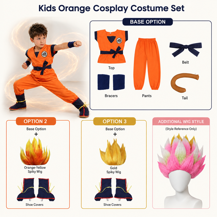 Son Goku Dragon Ball Costume for Kids and Adult Cosplay