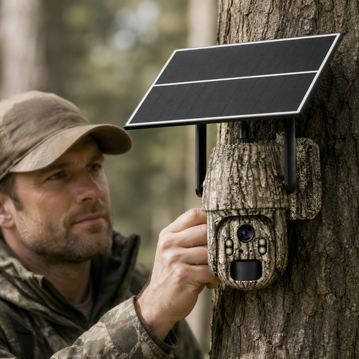 Solar Security Camera 4G LTE 360 Live View 2.5K Outdoor Wireless No WiFi