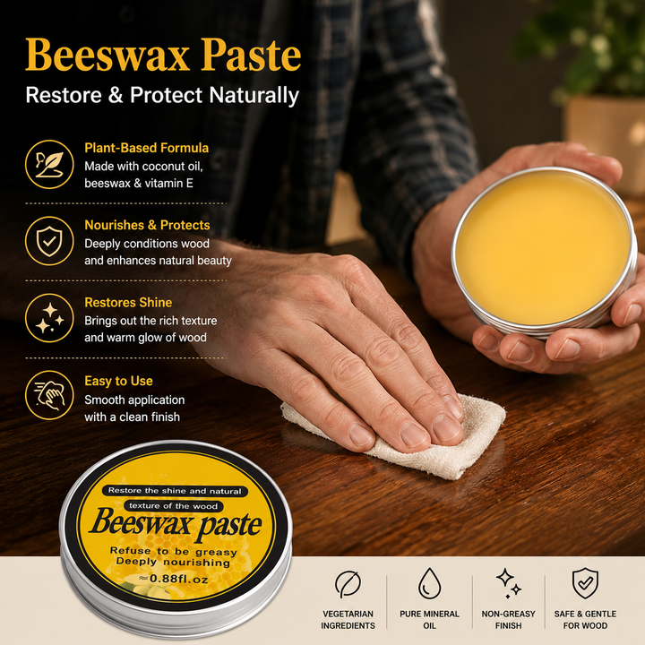 Cutting Board Wax Beeswax Wood Conditioner Polish for Butcher Block &amp; Utensils
