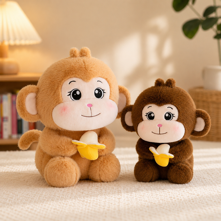 Kawaii Banana Monkey Plush Cartoon Stuffed Room Decor Gift