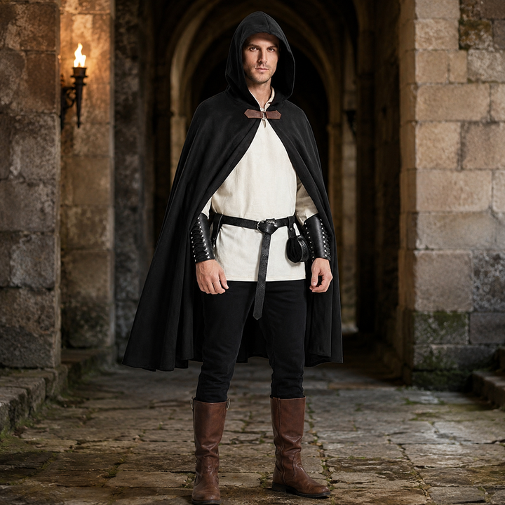 Medieval Hooded Cape Renaissance Halloween Costume Accessory