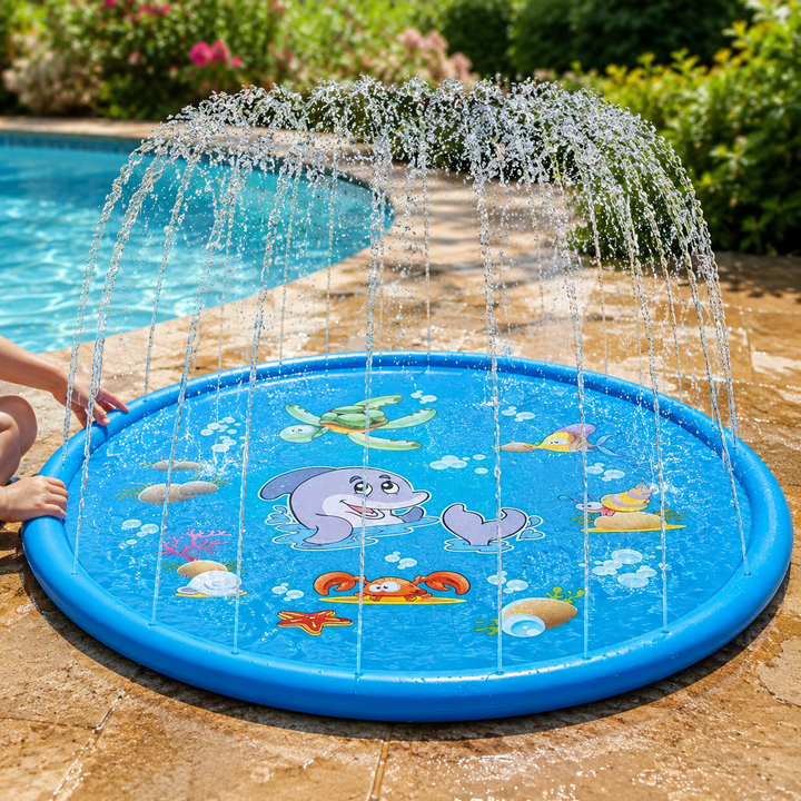 Children Inflatable Water Sprinkler Pad Spray Mat Lawn Beach Pool Kids