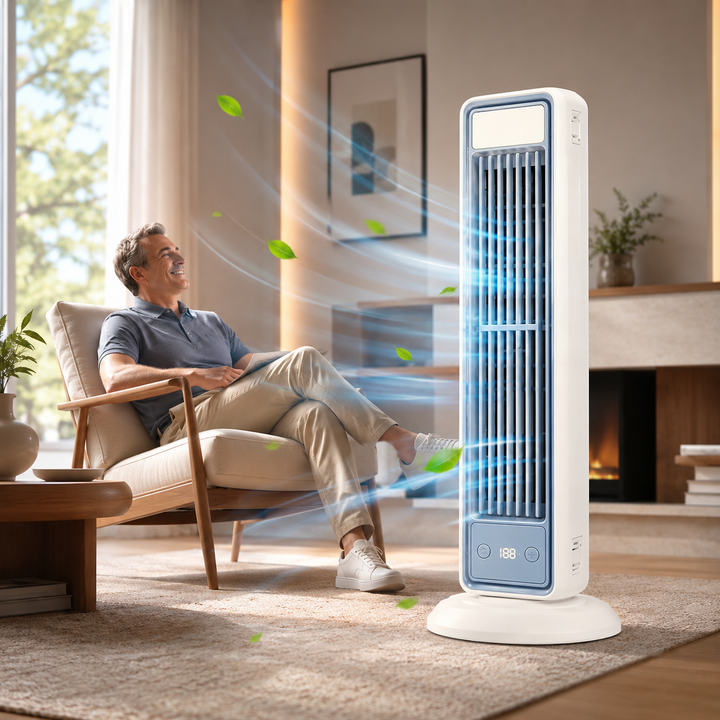 Wall-Mounted Silent Leafless Fan Office Home Air Cooler Strong Wind Summer