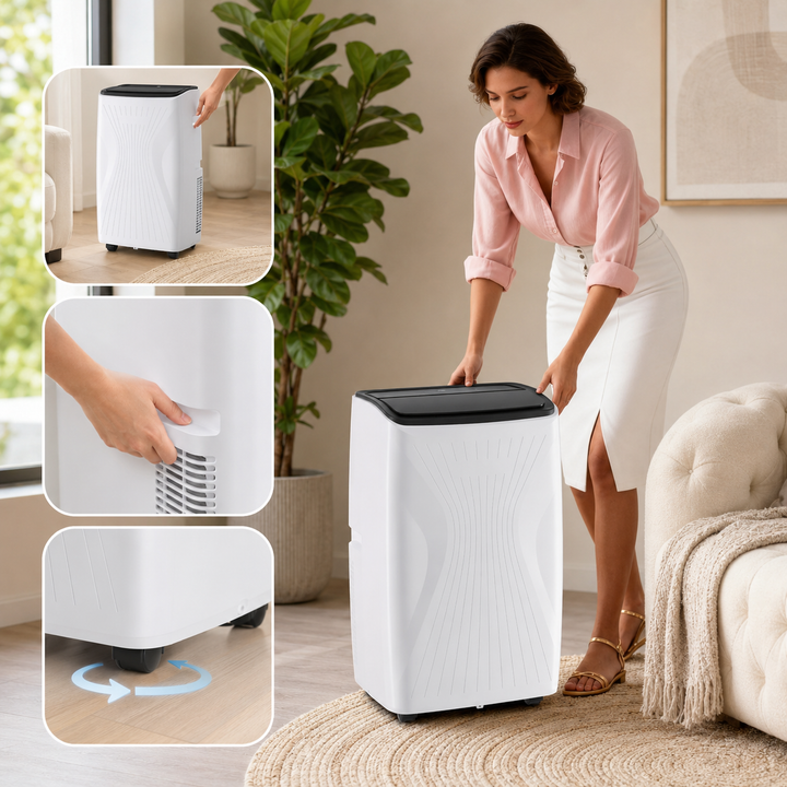 12000 BTU Portable Air Conditioner 3-in-1 Cooling Dehumidification Home Office