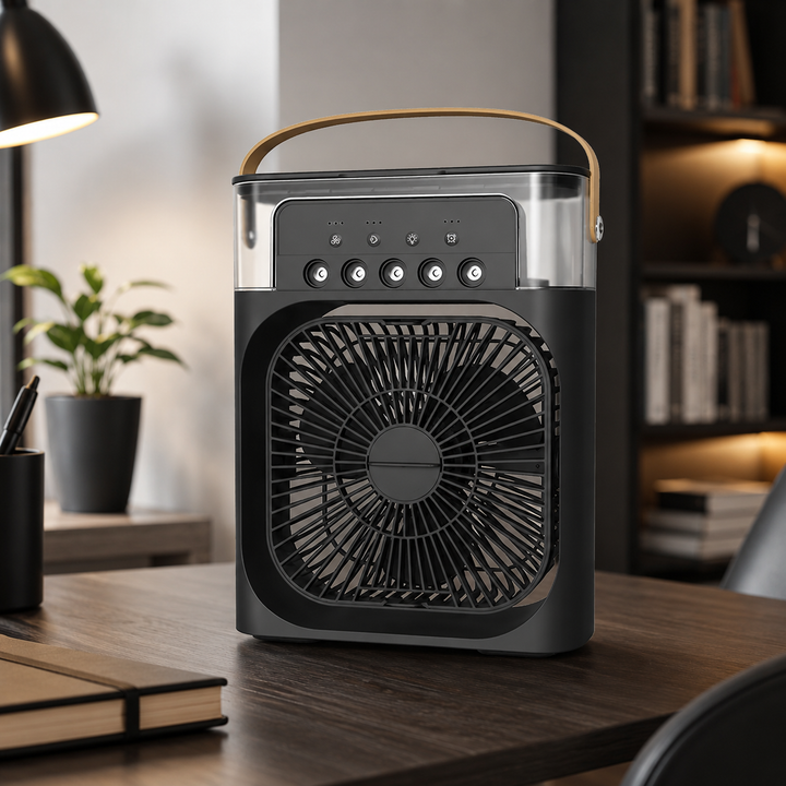 3-in-1 Fan Air Conditioner Mini Cooler LED Night Light Humidifier Office