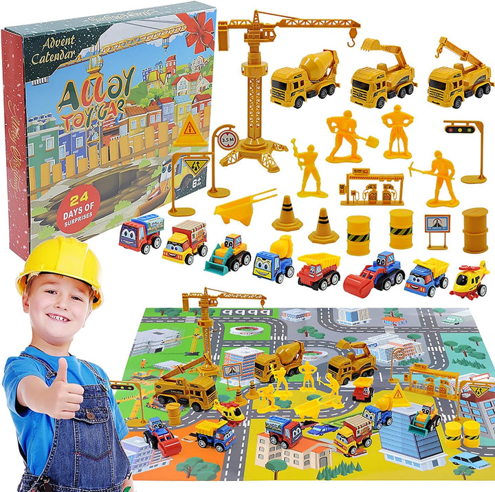 Kids Advent Calendar 2025 Car Model Alloy Vehicle Set