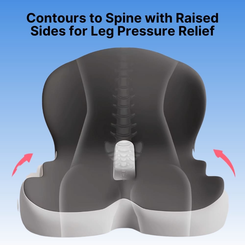 Orthopedic Memory Foam Seat Cushion and Back Support Cushion Set