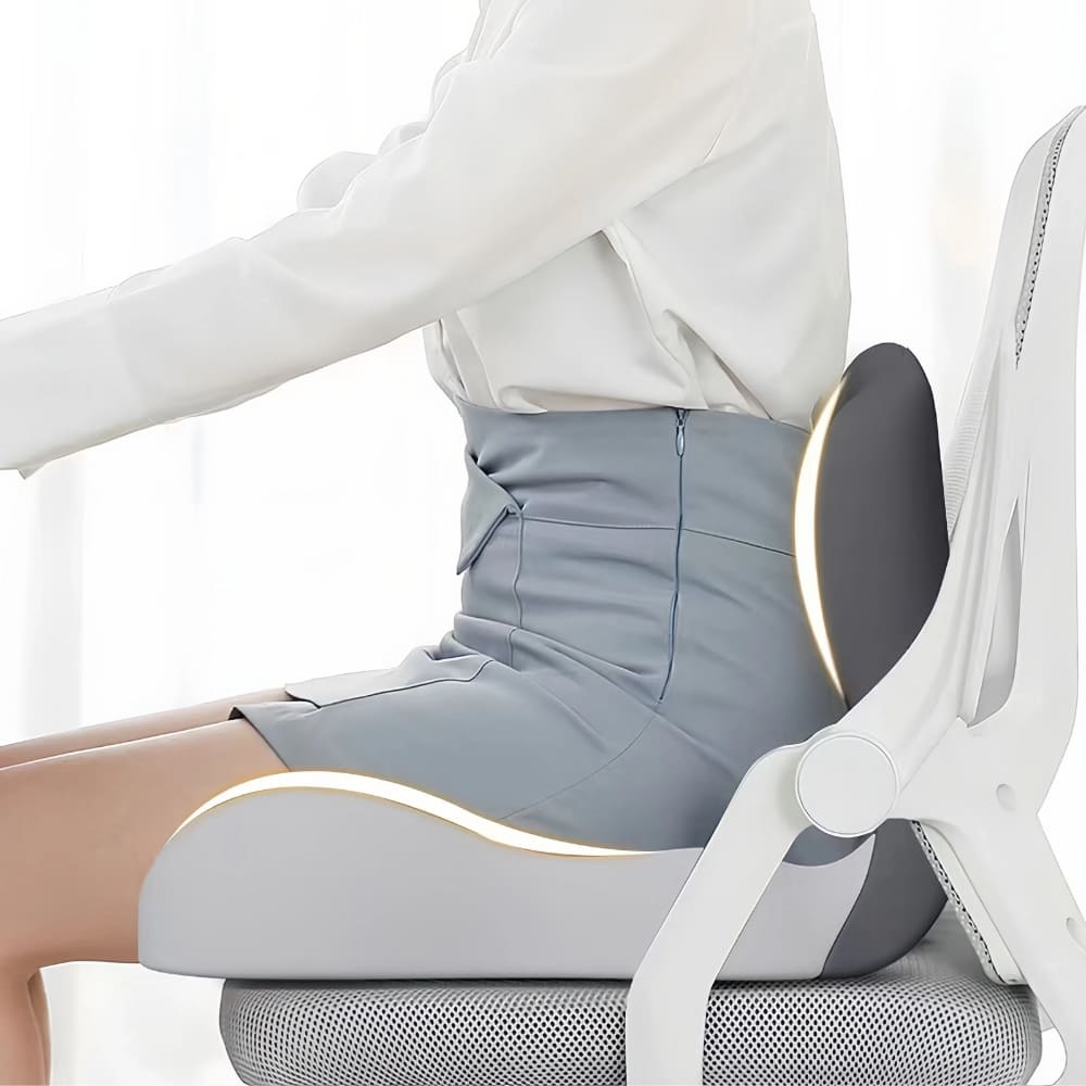 Orthopedic Memory Foam Seat Cushion and Back Support Cushion Set