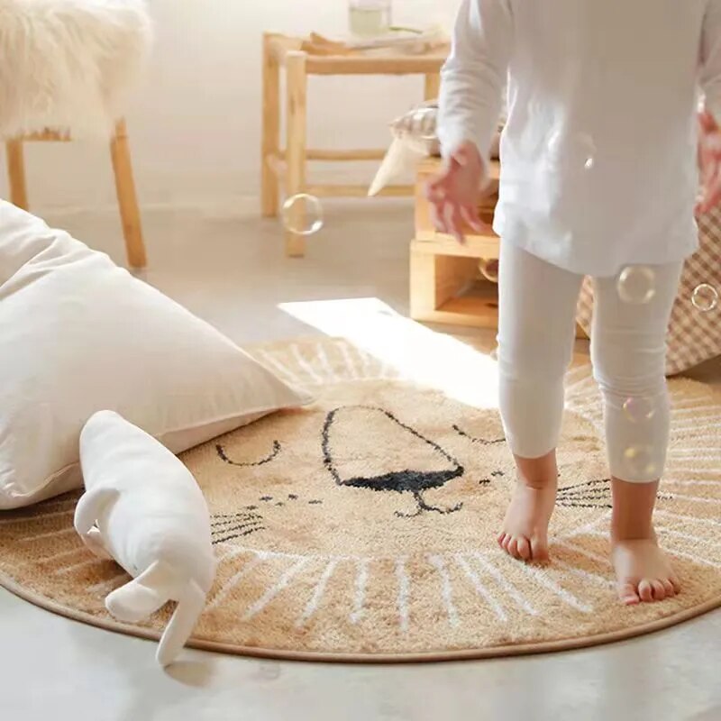 Round Playmat Rug for Kids