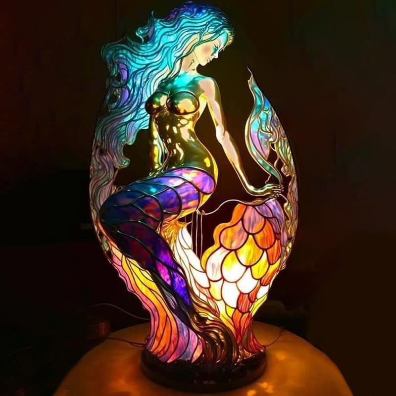 Animal LED Light Acrylic Lamp Turtle Owl Lion Mermaid 12 Options