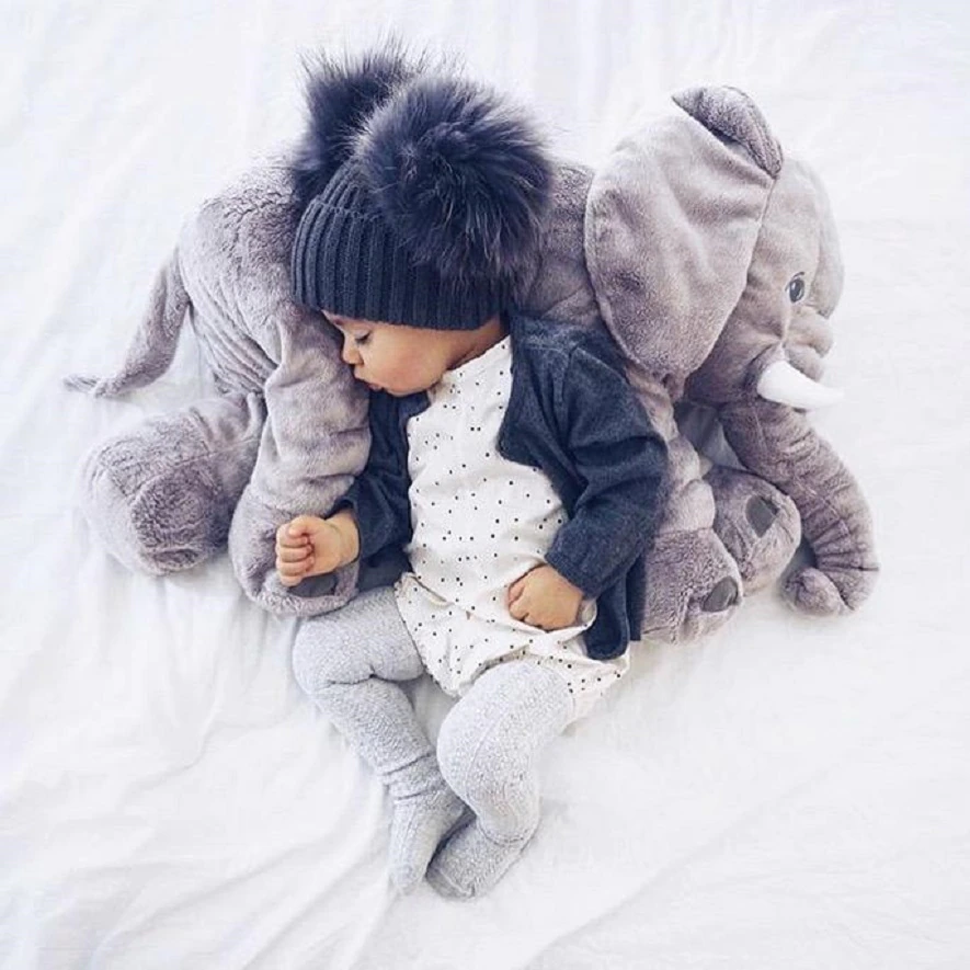 Elephant Baby Pillow Soft Cuddle Pillow