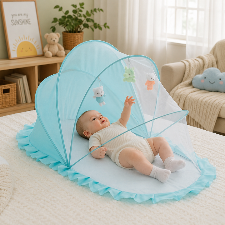 Foldable Baby Mosquito Net Sunshade Yurt Pop Open Cover Crib Stroller Outdoor Portable