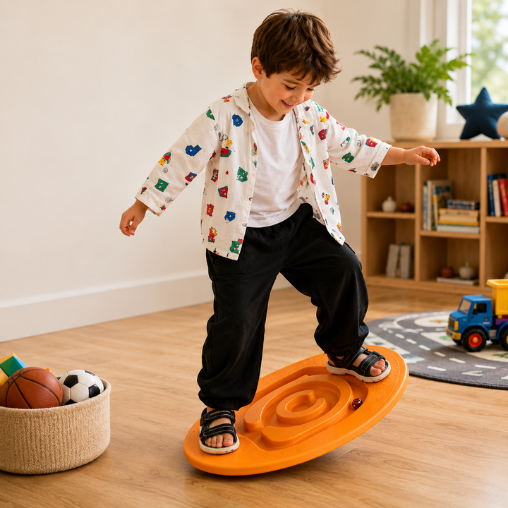 Kids Sensory Balance Board Snail Wobble Trainer Kindergarten Vestibular Development Toy