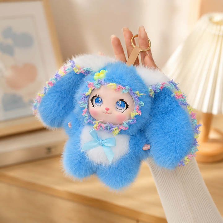Cute Big Ear Rabbit Plush Bunny Keychain Bag Charm Decor Gift