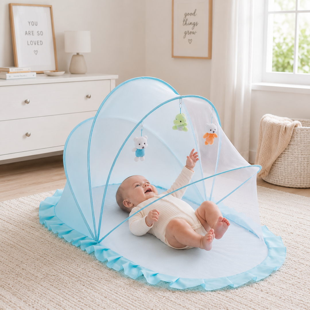Foldable Baby Mosquito Net Sunshade Yurt Pop Open Cover Crib Stroller Outdoor Portable
