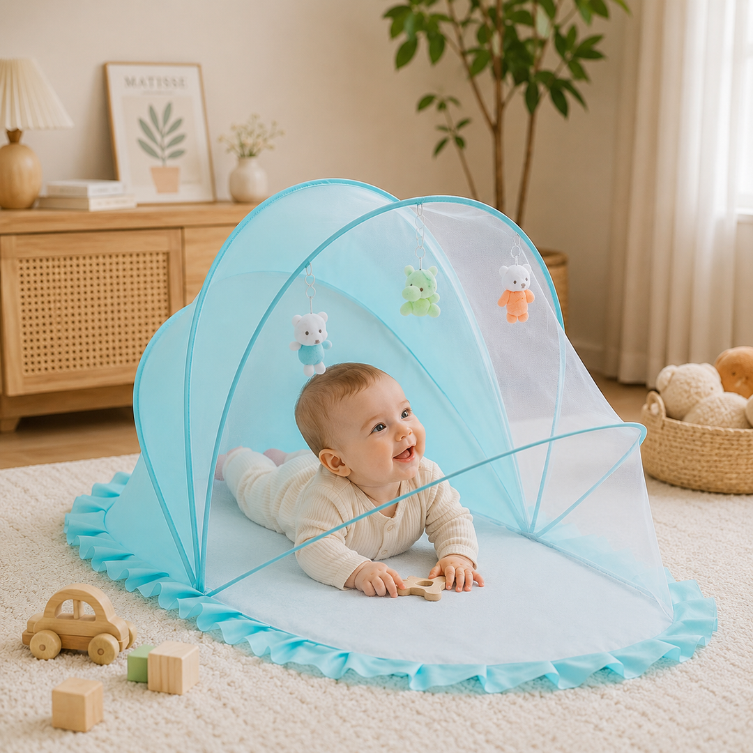 Foldable Baby Mosquito Net Sunshade Yurt Pop Open Cover Crib Stroller Outdoor Portable
