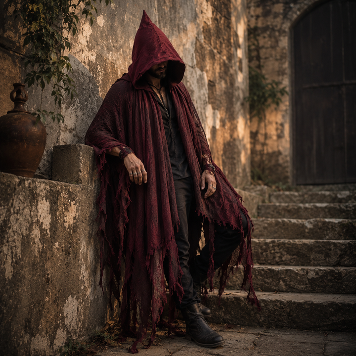Adult Zombie Skull Cape Costume Halloween Skull Mask Haunted House Escape Room Cosplay