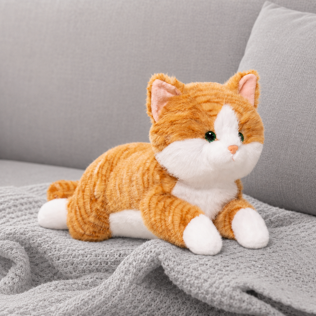 Lying Cat Plush Toy Soft Long Arm Kitten Pillow Kids Gift