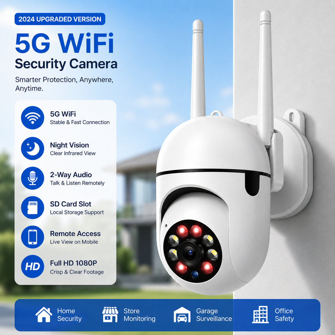 Security Camera 4 Pack 5G WiFi Wireless Outdoor Night Vision 1080P System