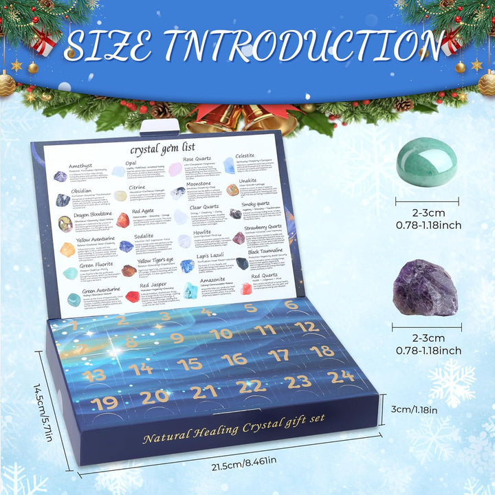 Advent Calendar 2025 Blind Box Gemstone 24 Pieces