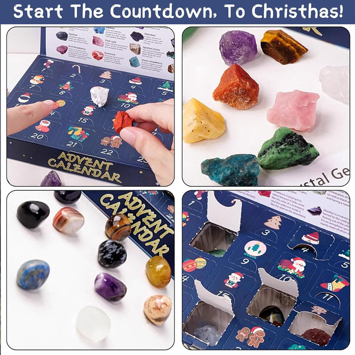Advent Calendar 2025 Blind Box Gemstone 24 Pieces
