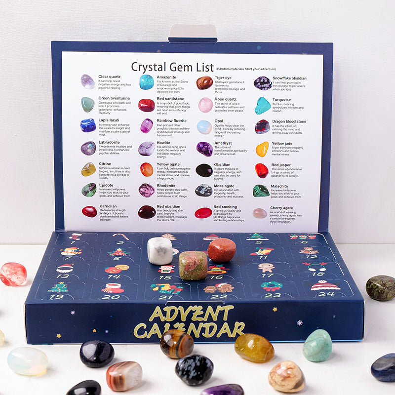 Advent Calendar 2025 Blind Box Gemstone 24 Pieces