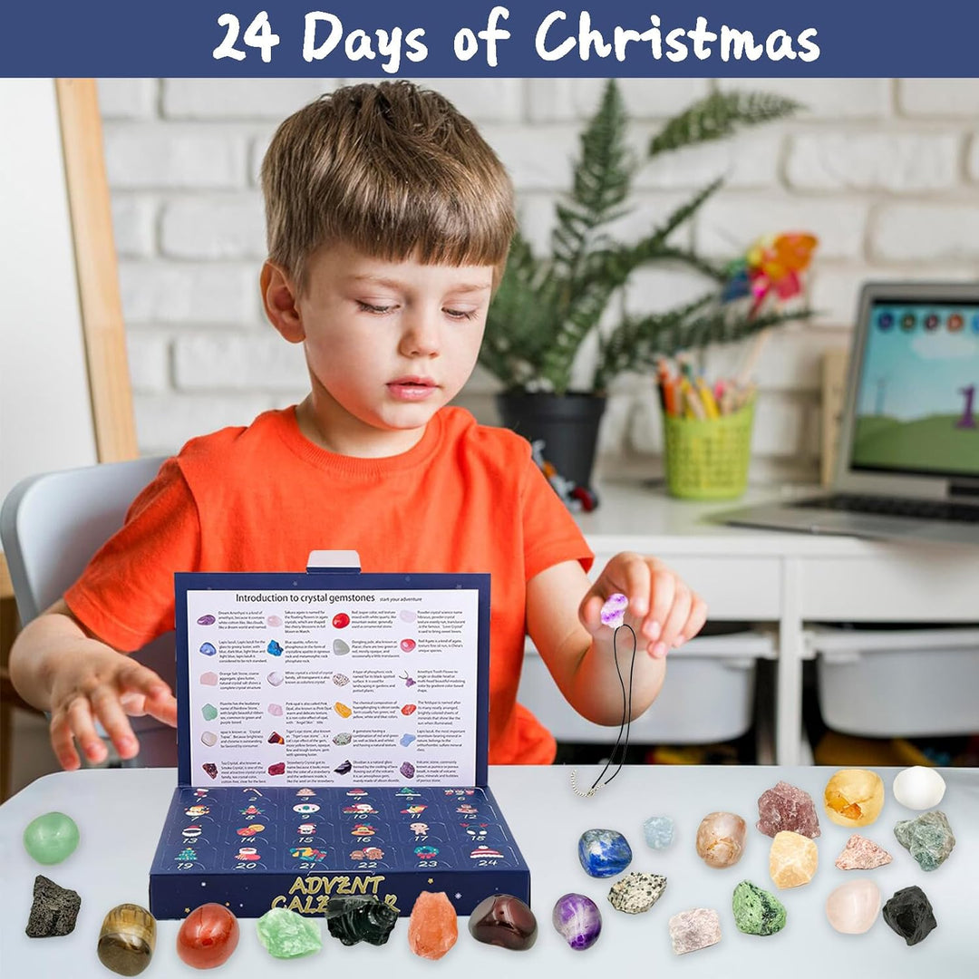 Advent Calendar 2025 Blind Box Gemstone 24 Pieces