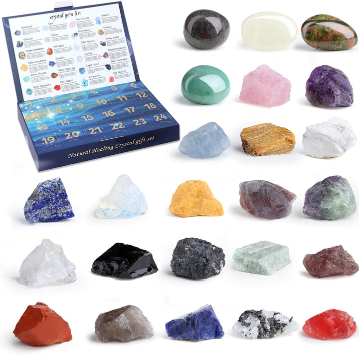 Advent Calendar 2025 Blind Box Gemstone 24 Pieces