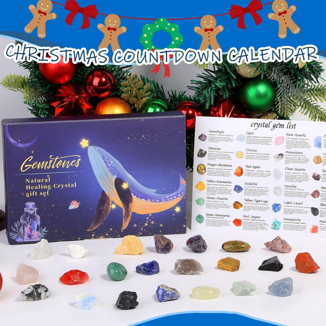 Advent Calendar 2025 Blind Box Gemstone 24 Pieces
