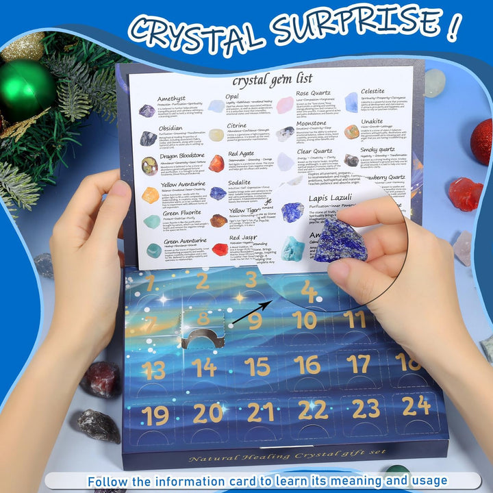 Advent Calendar 2025 Blind Box Gemstone 24 Pieces
