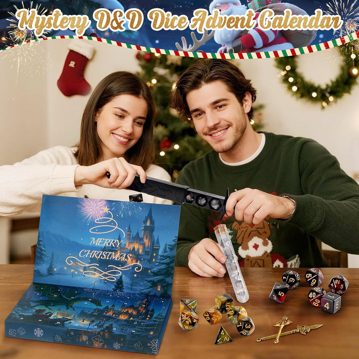 Christmas Advent Calendar 2025 Dice Set Role Playing Game