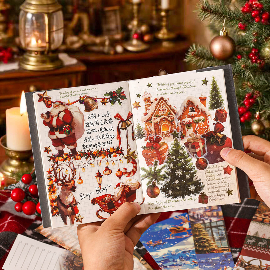 Christmas Scrapbook Stickers Decals Sticky Notes Set